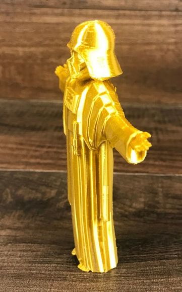 Golden Star Wars Darth Vadar Plastic Figurine - Picture 5 of 8